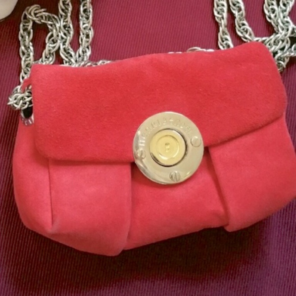 Henri Bendel Red Suede Crossbody Bag